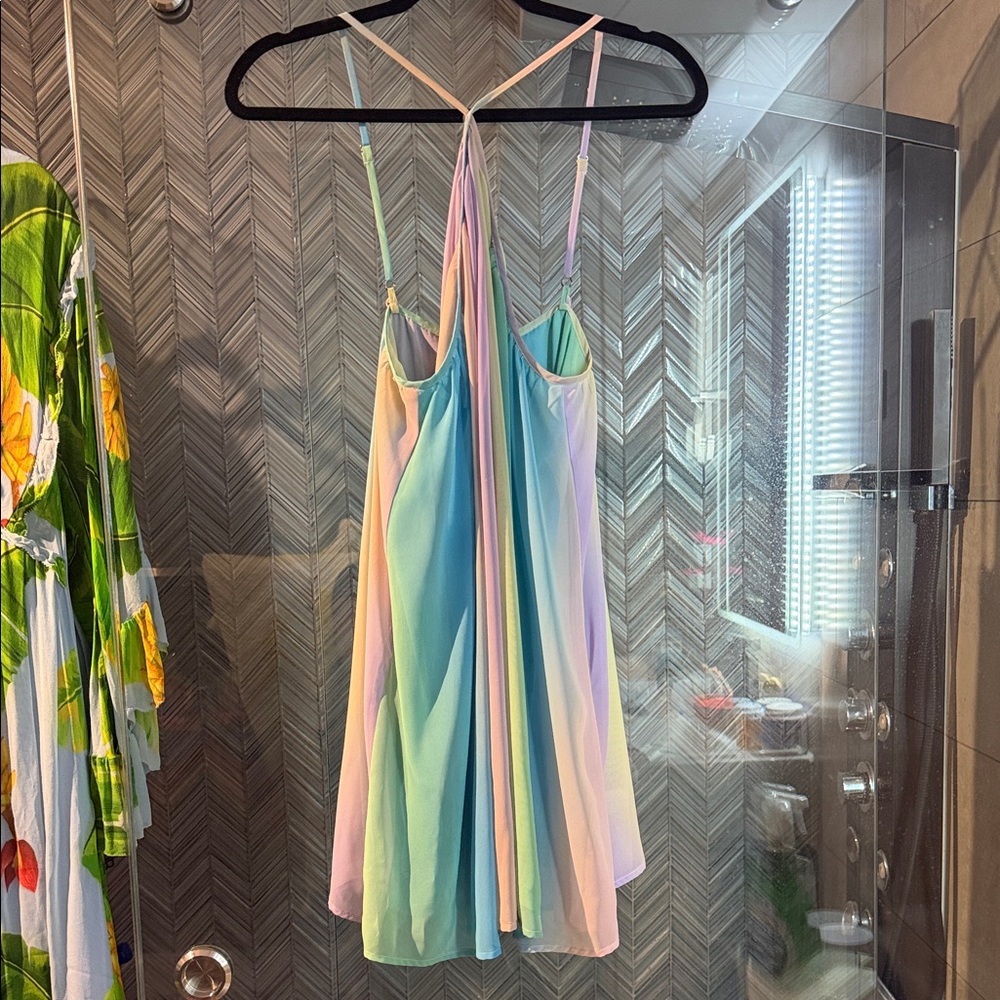Pastel Rainbow Show me your Mumu Slip Dress - Strappy Sundress